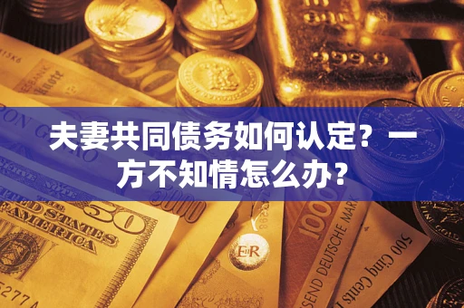 北京夫妻共同债务如何认定？一方不知情怎么办？