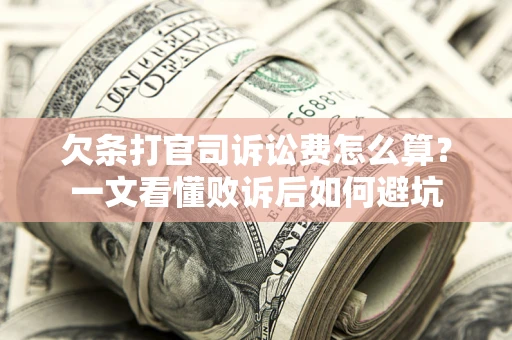 北京欠条打官司诉讼费怎么算？一文看懂败诉后如何避坑