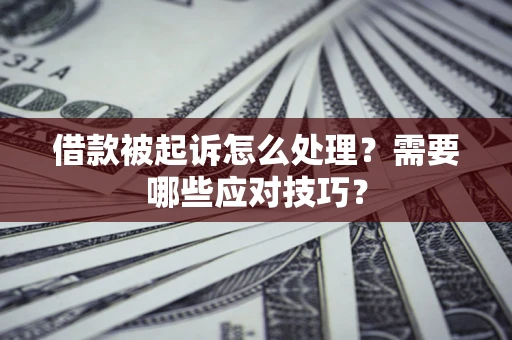 北京借款被起诉怎么处理？需要哪些应对技巧？